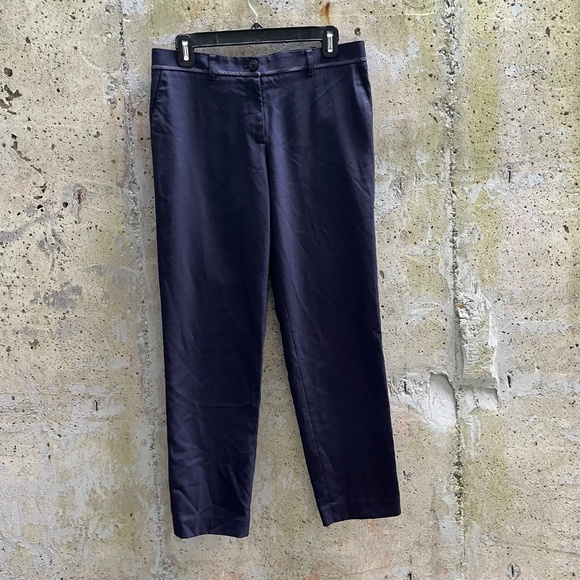 Tory Burch Women's Wool Stretch Dress Pants/ Trousers, Navy Blue, 8 - Picture 1 of 11